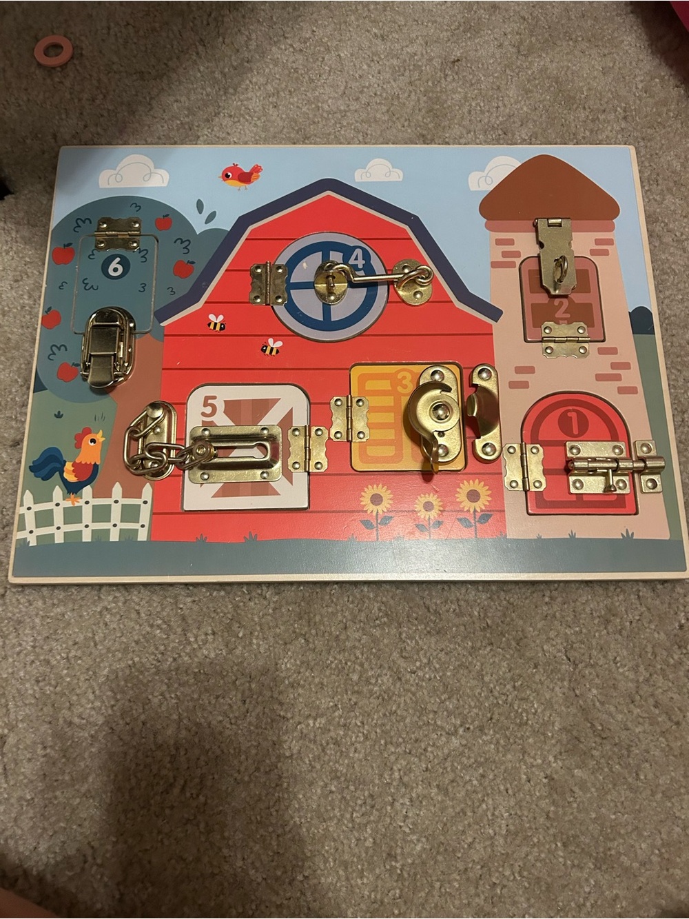Melissa & Doug latches wooden activity board